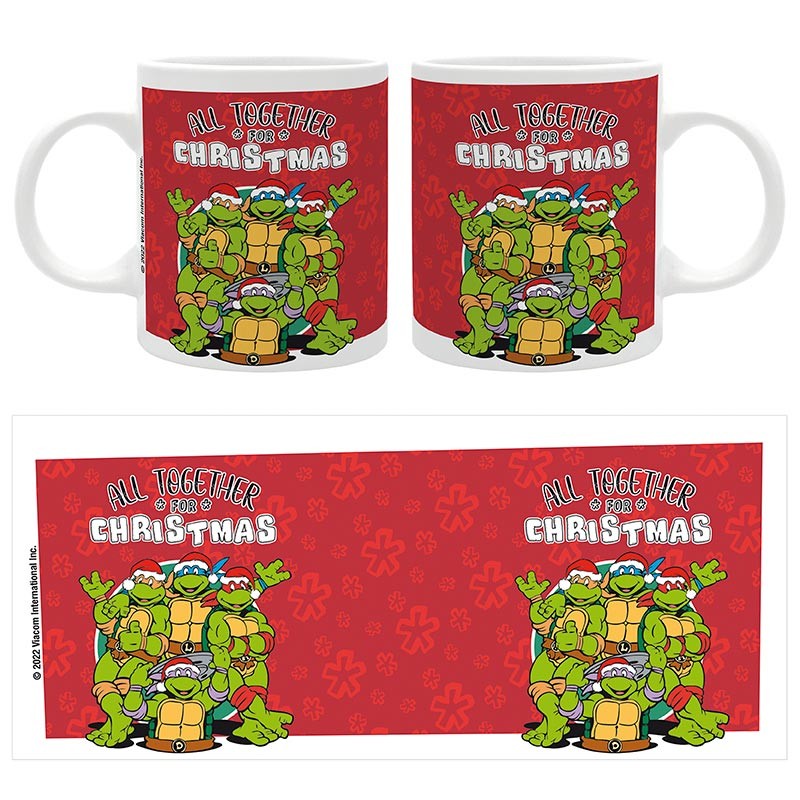 TMNT - Caneca / Mug 320ml - ALL TOGETHER FOR CHRISTMAS IN BOX