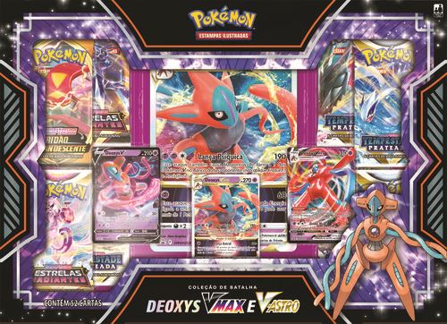 Box Pokémon Coleção de Batalha DEOXYS VMAX e V-ASTRO - 3 Promos