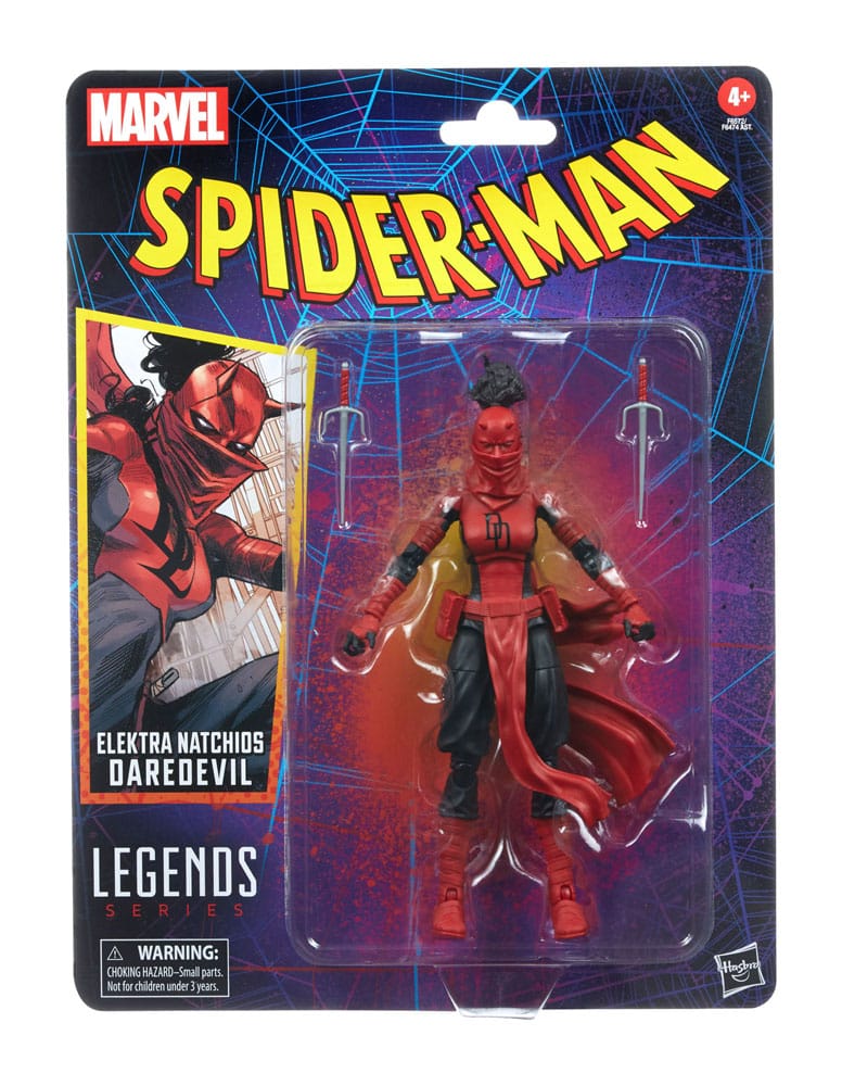 Spider-Man Marvel Legends Retro Actionfigur Elektra Natchios Daredevil 15cm