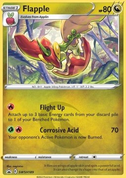 Single Pokémon Flapple (SWSH 189) Holo - English