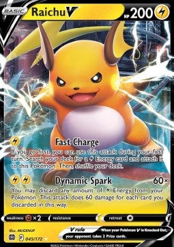 Single Pokémon Raichu V (BRS 045) Holo - English