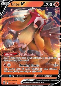 Single Pokémon Entei V (BRS 022) Holo - English