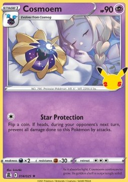Single Pokémon Cosmoem (CEL 014) Holo - English