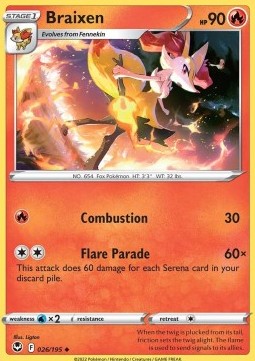 Single Pokémon Braixen (SIT 026) - English