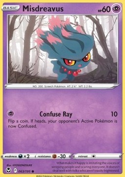 Single Pokémon Misdreavus (SIT 063) - English