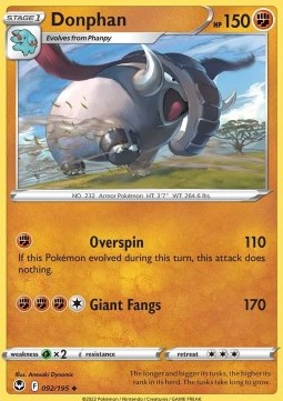 Single Pokémon Donphan (SIT 092) - English