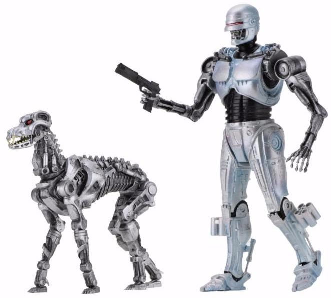 RoboCop vs Terminator Action Figure 2 Pack EndoCop & Terminator Dog 18 cm