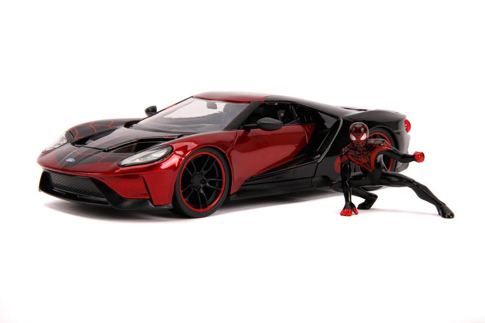 Marvel Rides Diecast Model 1/24 2017 Ford GT with Miles Morales Figure