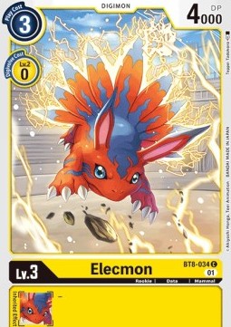 Single Digimon Elecmon (BT8-034) - English