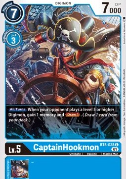 Single Digimon CaptainHookmon (BT8-028) - English