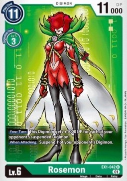 Single Digimon Rosemon (EX1-042) - English