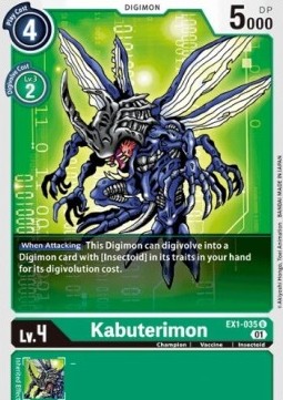 Single Digimon Kabuterimon (EX1-035) - English