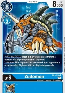 Single Digimon Zudomon (EX1-018) (V.1) - English