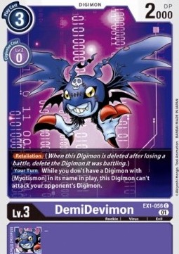 Single Digimon DemiDevimon (EX1-056) - English
