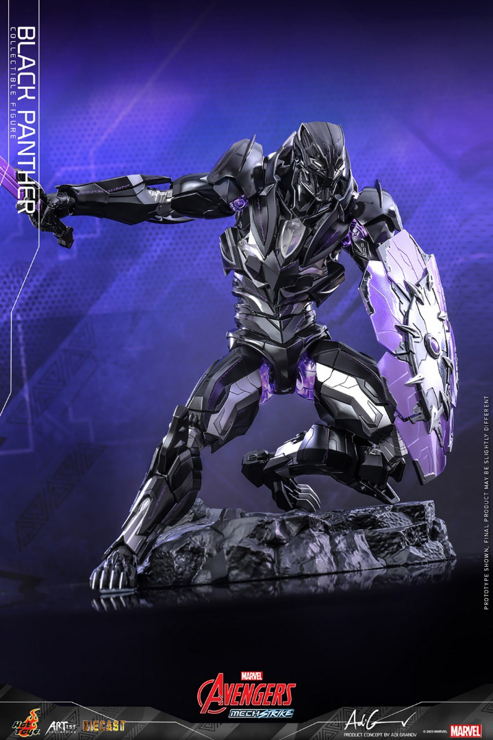 Avengers: Mech Strike Artist Collection Diecast Action Figure Black Panther