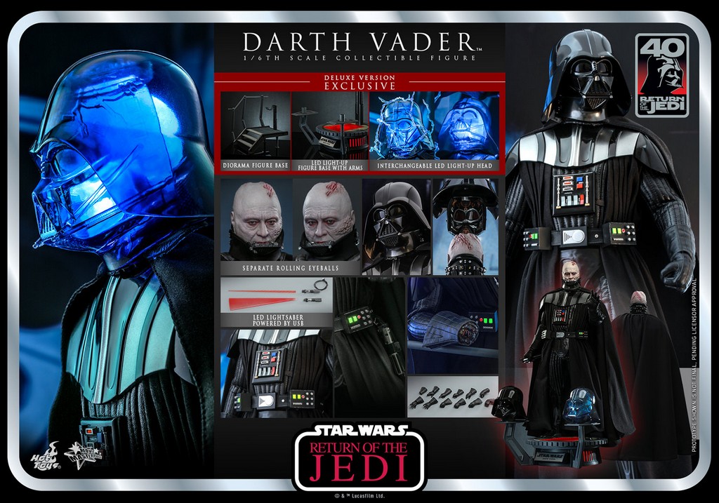 Star Wars: Episode VI 40th Anniversary Action Figure 1/6 Darth Vader Deluxe