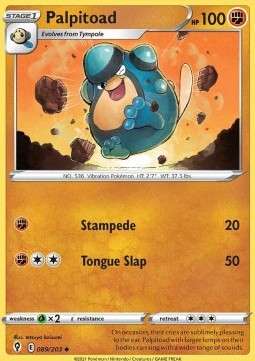 Single Pokémon Palpitoad (EVS 089) - English