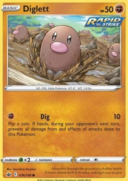Single Pokémon Diglett (CRE 076) - English