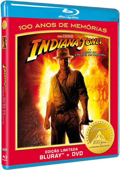 Indiana Jones e o Reino da Caveira de Cristal Ed. Esp. Blu-ray + DVD (Novo)