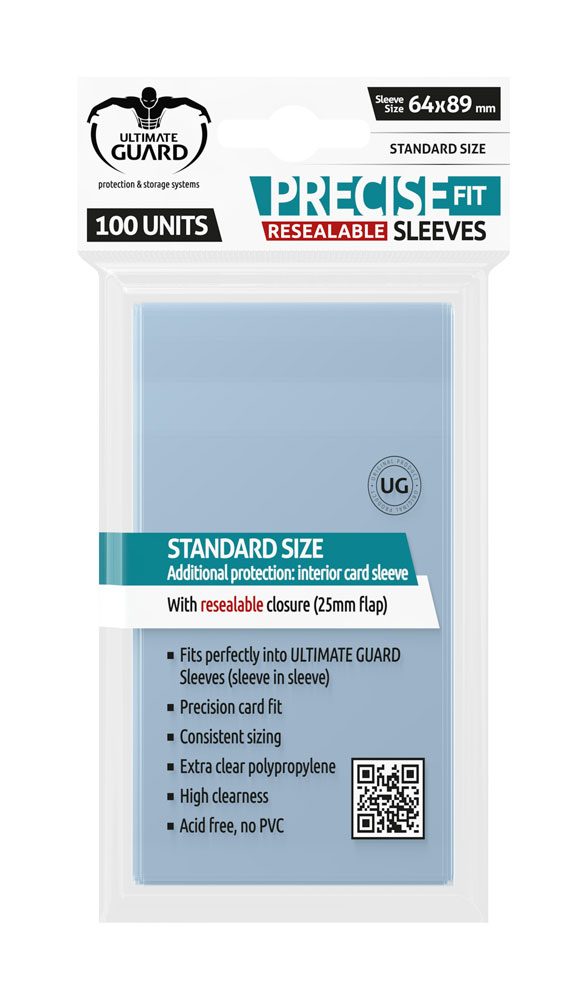 Ultimate Guard Precise-Fit Sleeves Resealable Standard Size Transparent