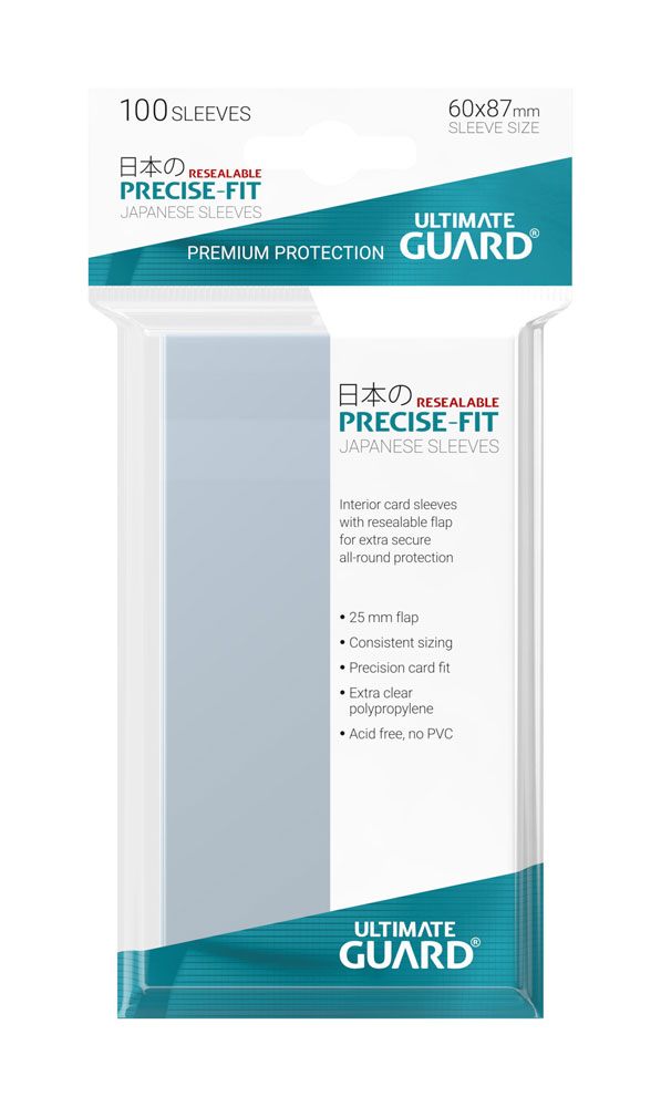 Ultimate Guard Precise-Fit Sleeves Resealable Japanese Size Transparent