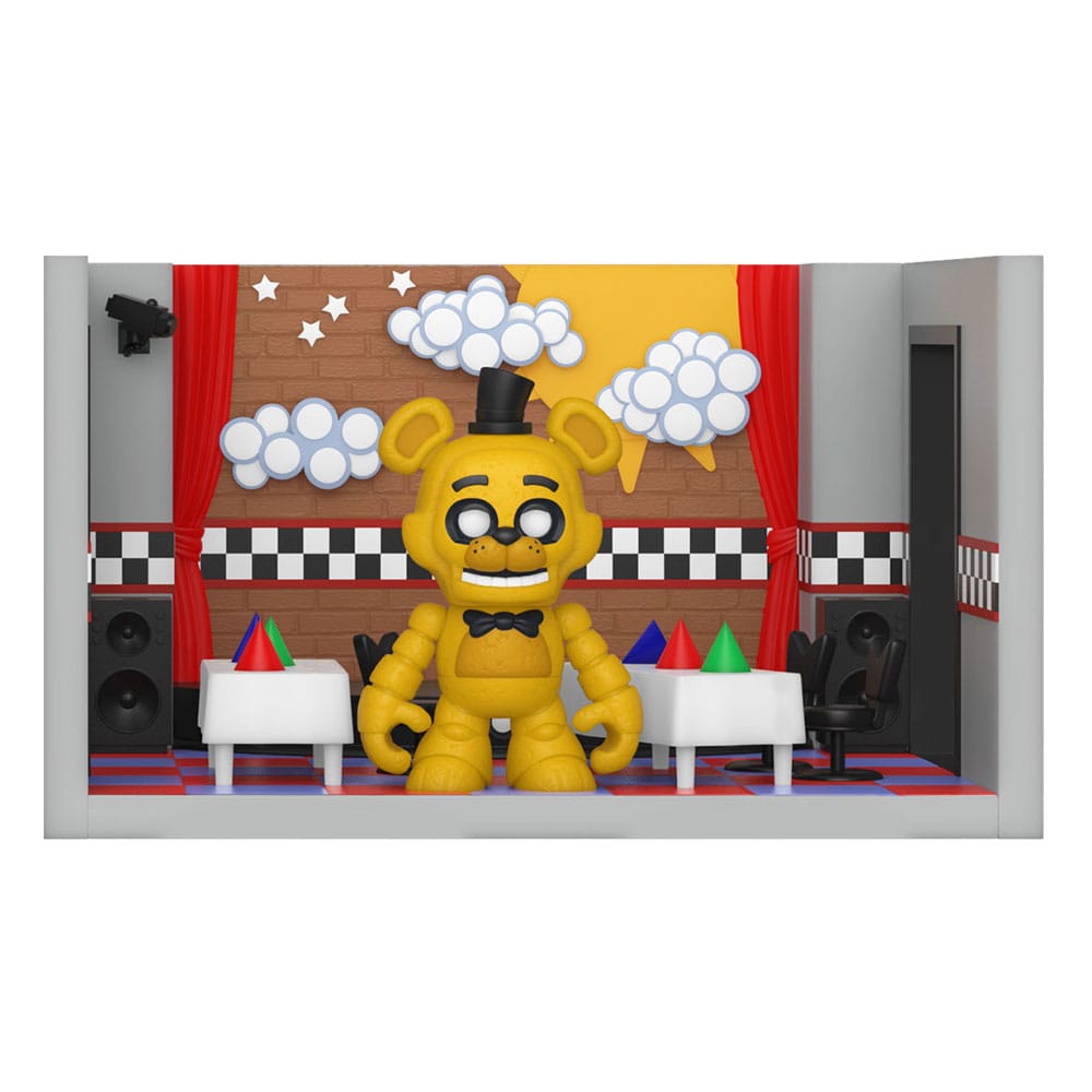 Five Nights at Freddy's Snap Playset & Action Figure Stage w/Freddy (GD)
