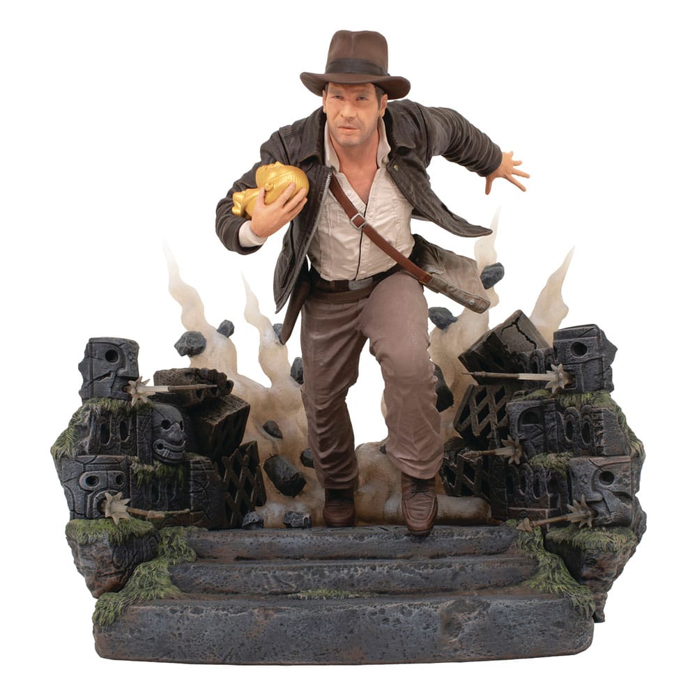 Indiana Jones: Raiders of the Lost Ark Deluxe PVC Statue Escape with Idol
