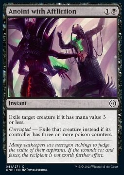 Single Magic the Gathering Anoint with Affliction (ONE 081) - English