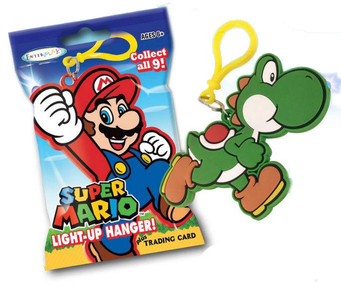 Super Mario Light-Up Hangers com Luz Led 9 cm + Tradind Card Exclusiva