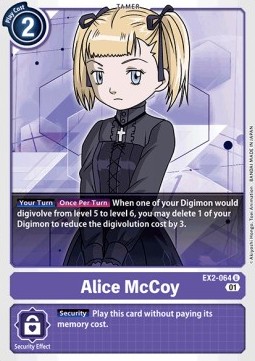 Single Digimon Alice McCoy (EX2-064) - English