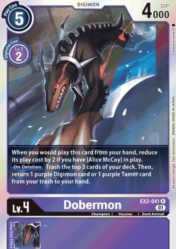 Single Digimon Dobermon (EX2-041) (V.1) - English