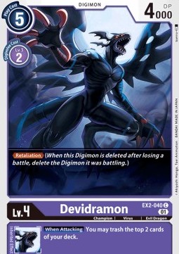 Single Digimon Devidramon (EX2-040) - English