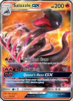Single Pokémon Salazzle GX (BUS 25) Holo - English