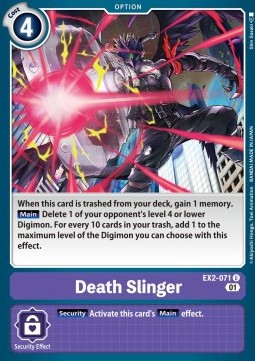Single Digimon Death Slinger (EX2-071) - English