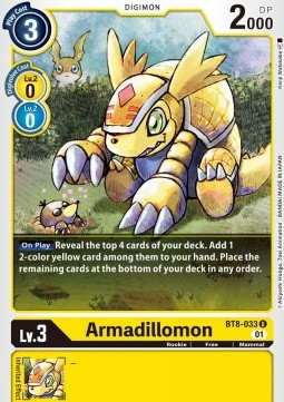 Single Digimon Armadillomon (BT8-033) (V.1) - English