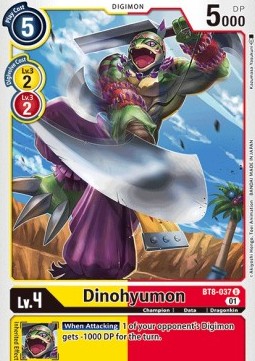 Single Digimon Dinohyumon (BT8-037) - English