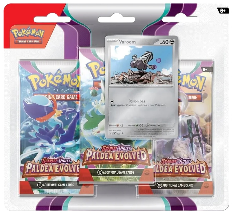 Pokémon - Scarlet and Violet 2 Paldea Evolved 3-Pack Blister Varoom EN