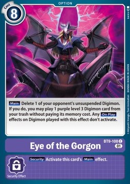 Single Digimon Eye of the Gorgon (BT9-108) - English