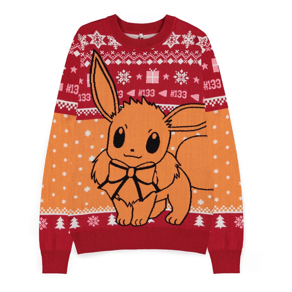 Pokemon Sweatshirt Christmas Jumper Eevee - Size S