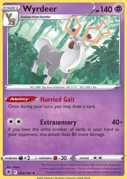 Single Pokémon Wyrdeer (ASR 069) Holo - English