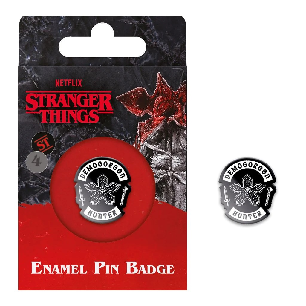 Stranger Things 4 Enamel Pin Badge Demogorgon Hunter