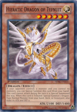 Single Yu-Gi-Oh! Hieratic Dragon of Tefnuit (SDBE-EN010) - English