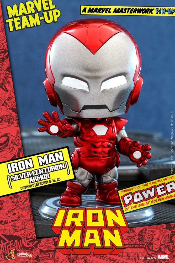 Marvel Comics Cosbaby (S) Mini Figure Iron Man (Silver Centurion Armor) 10 