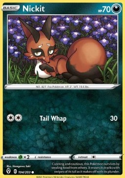 Single Pokémon Nickit (EVS 104) - English