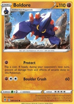 Single Pokémon Boldore (EVS 087) - English