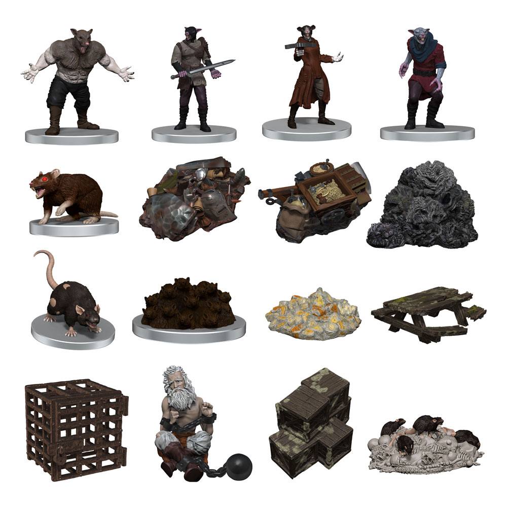 D&D Icons of the Realms prepainted Miniature Adventure in a Box Wererat Den