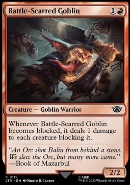 Single Magic The Gathering Battle-Scarred Goblin (LTR-115) - English
