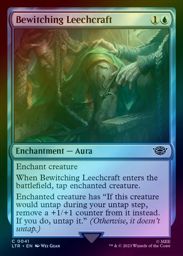 Single Magic The Gathering Bewitching Leechcraf Foil(0041 Lord of the Rings