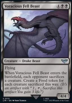 Single Magic The Gathering Voracious Fell Beast (113 The Lord of the Rings)