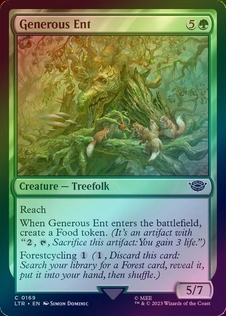 Single Magic The Gathering Generous Ent Foil (0169 Lord of the Rings)